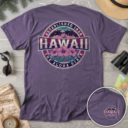 Hawaii Badge Front/Back Print Comfort Colors T-shirt