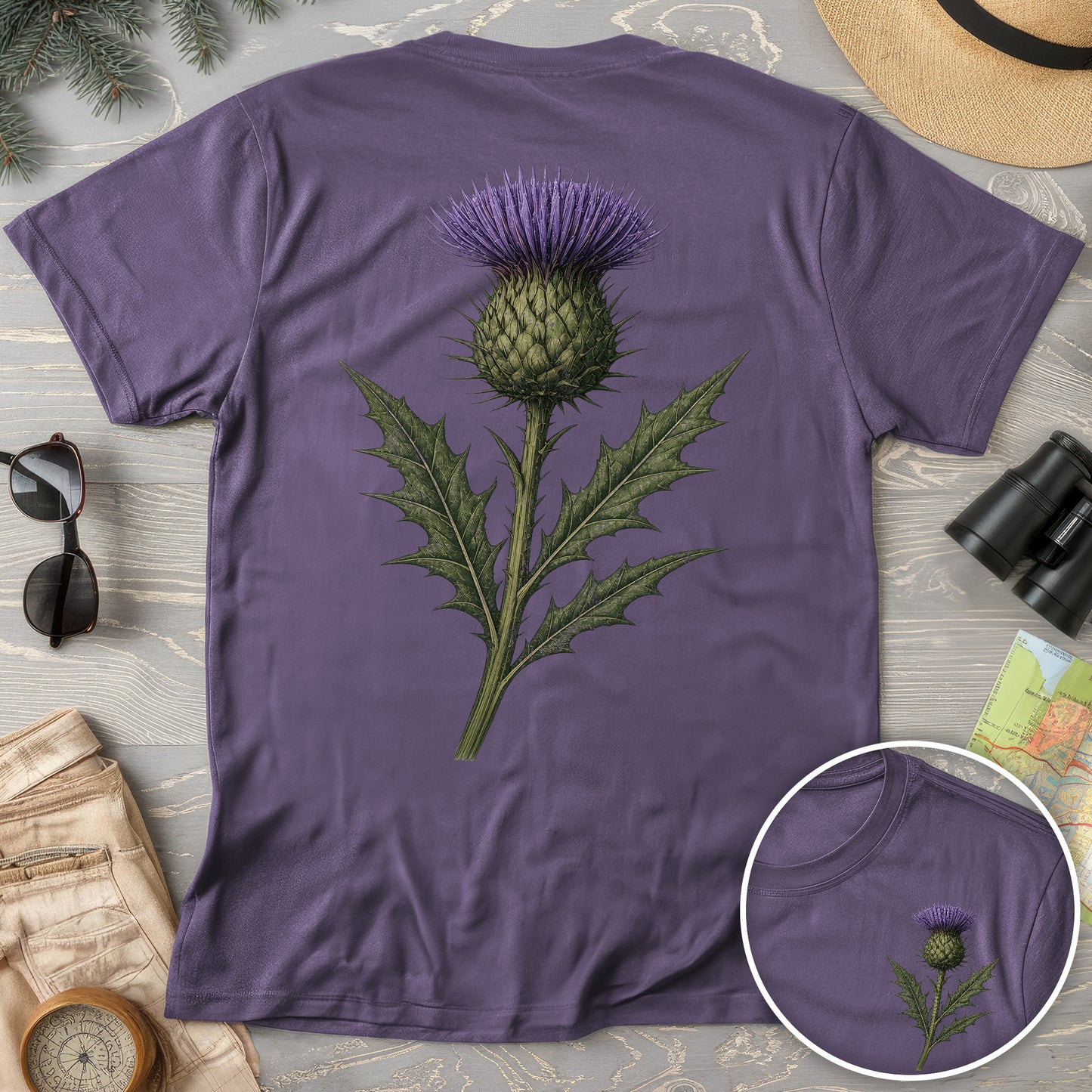 Thistle of Scotland Front/Back Print T-Shirt