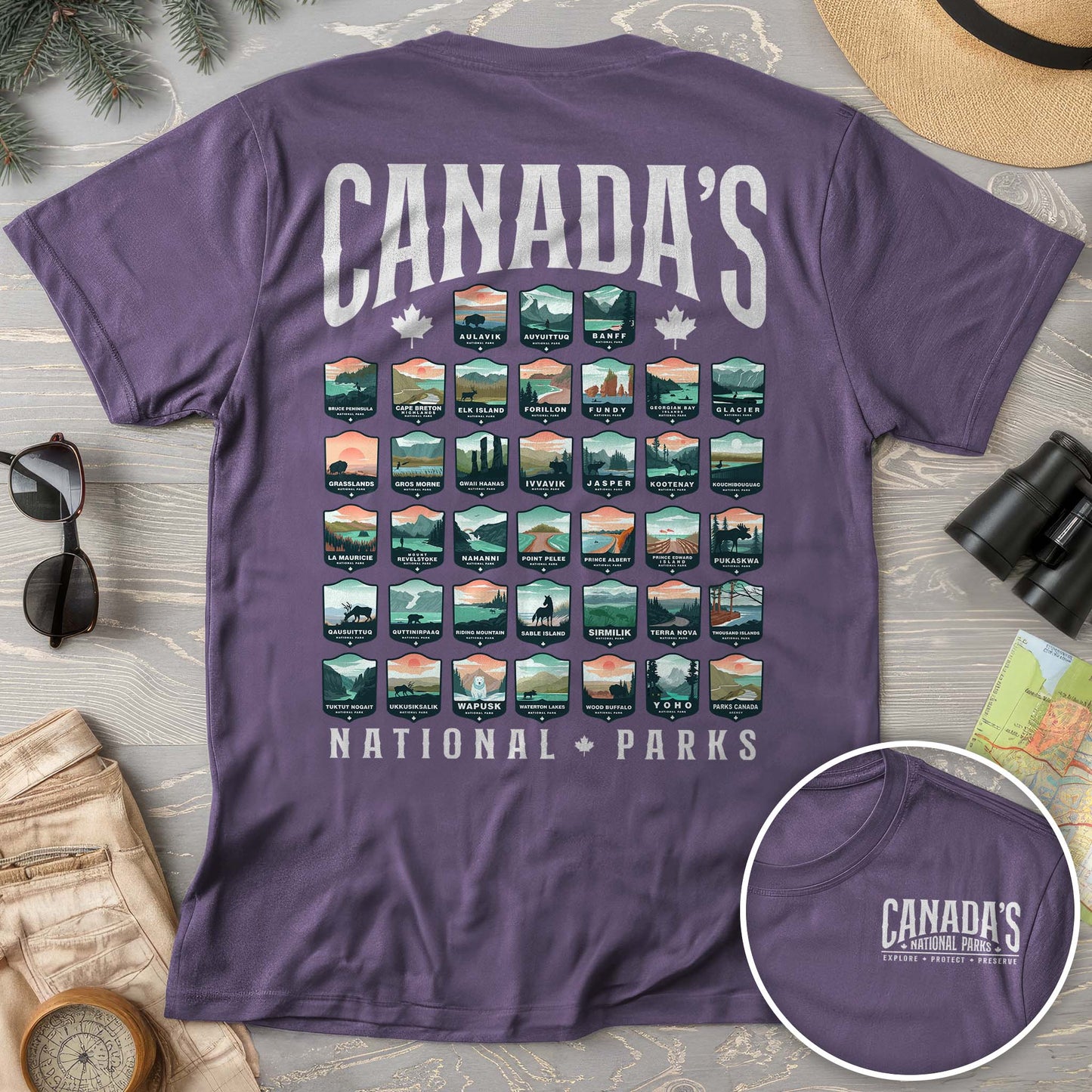 Canada's National Parks "Badges" Comfort Colors T-shirt