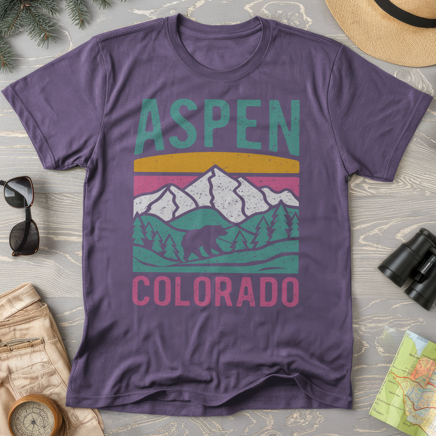 Aspen Colorado Bear Comfort Colors T-Shirt