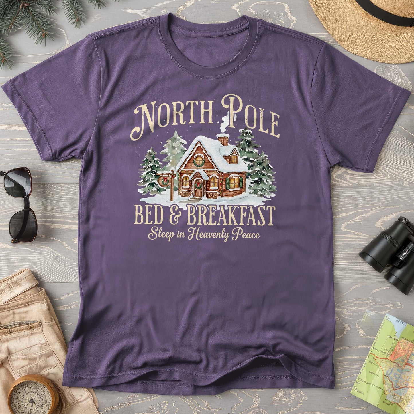 North Pole Bed and Breakfast "Heavenly Peace" Comfort Colors T-Shirt