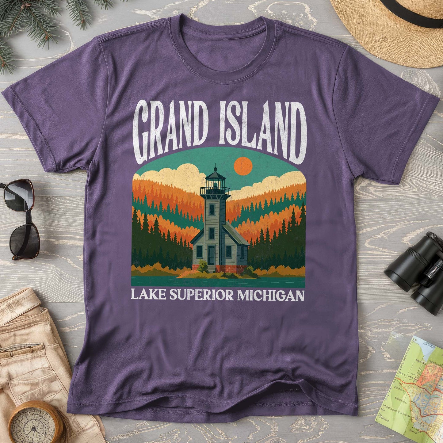 Grand Island Michigan "Big and Bold" Comfort Colors T-Shirt