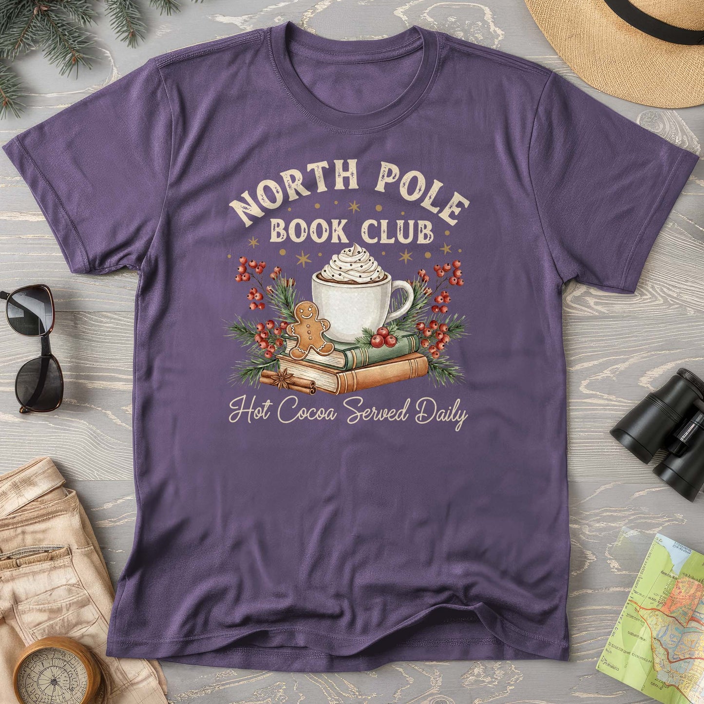 North Pole Book Club Comfort Colors T-shirt