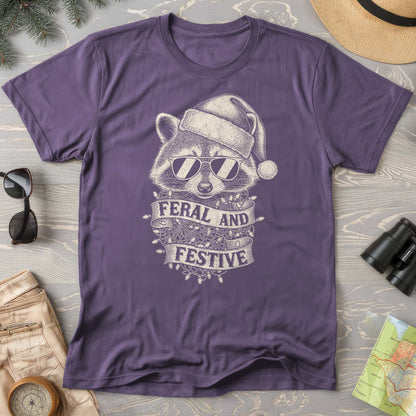 Feral and Festive Racoon Comfort Colors T-shirt