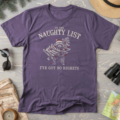 Naughty List Racoon Xmas Comfort Colors T-shirt