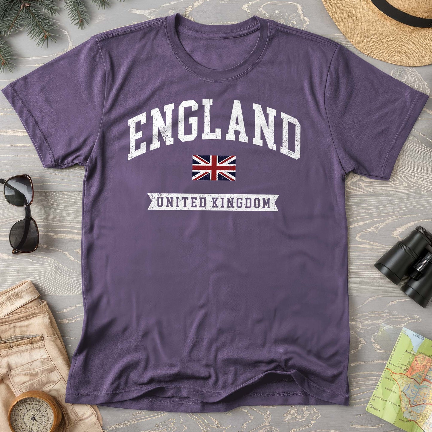 England Varsity Flag Comfort Colors T-shirt