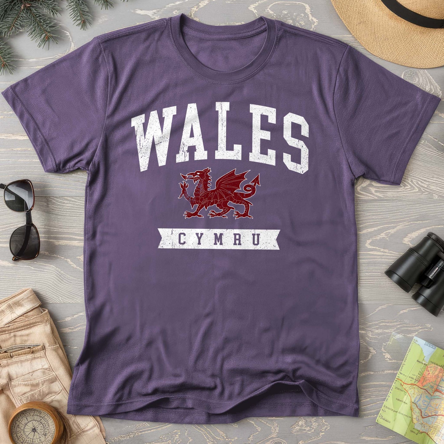 Wales Varsity Dragon Comfort Colors T-shirt