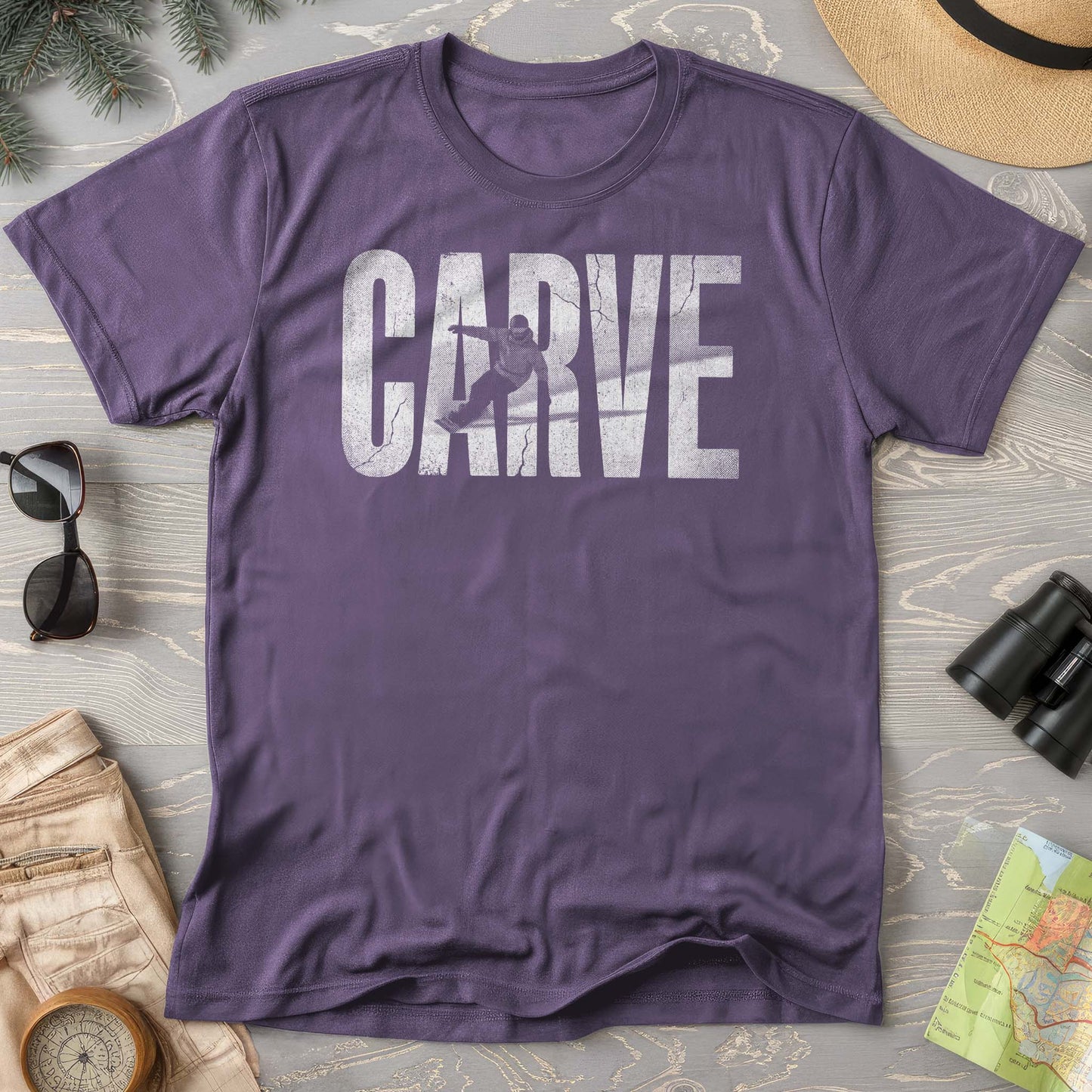 Carve Snowboard Comfort Colors T-shirt