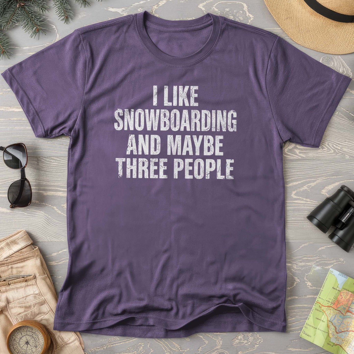 I Like Snowboarding Comfort Colors T-shirt