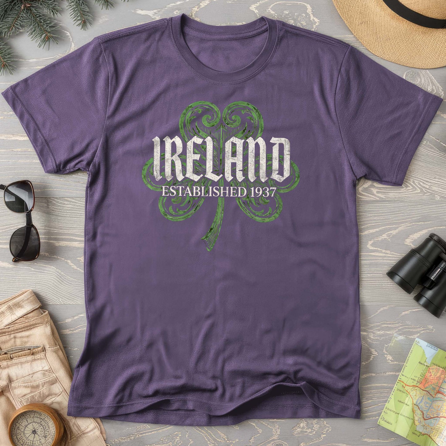 Ireland Gothic Shamrock T-shirt