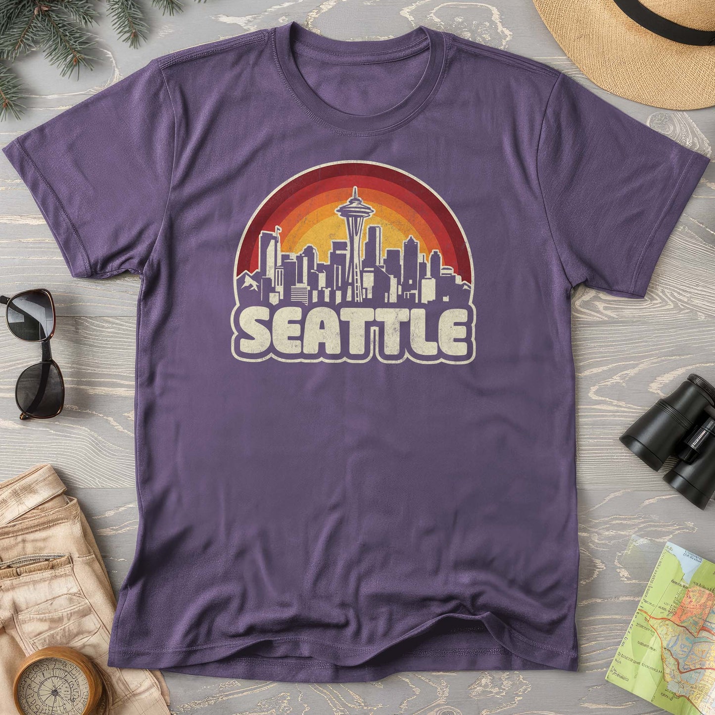 Seattle Retro Sunset T-Shirt