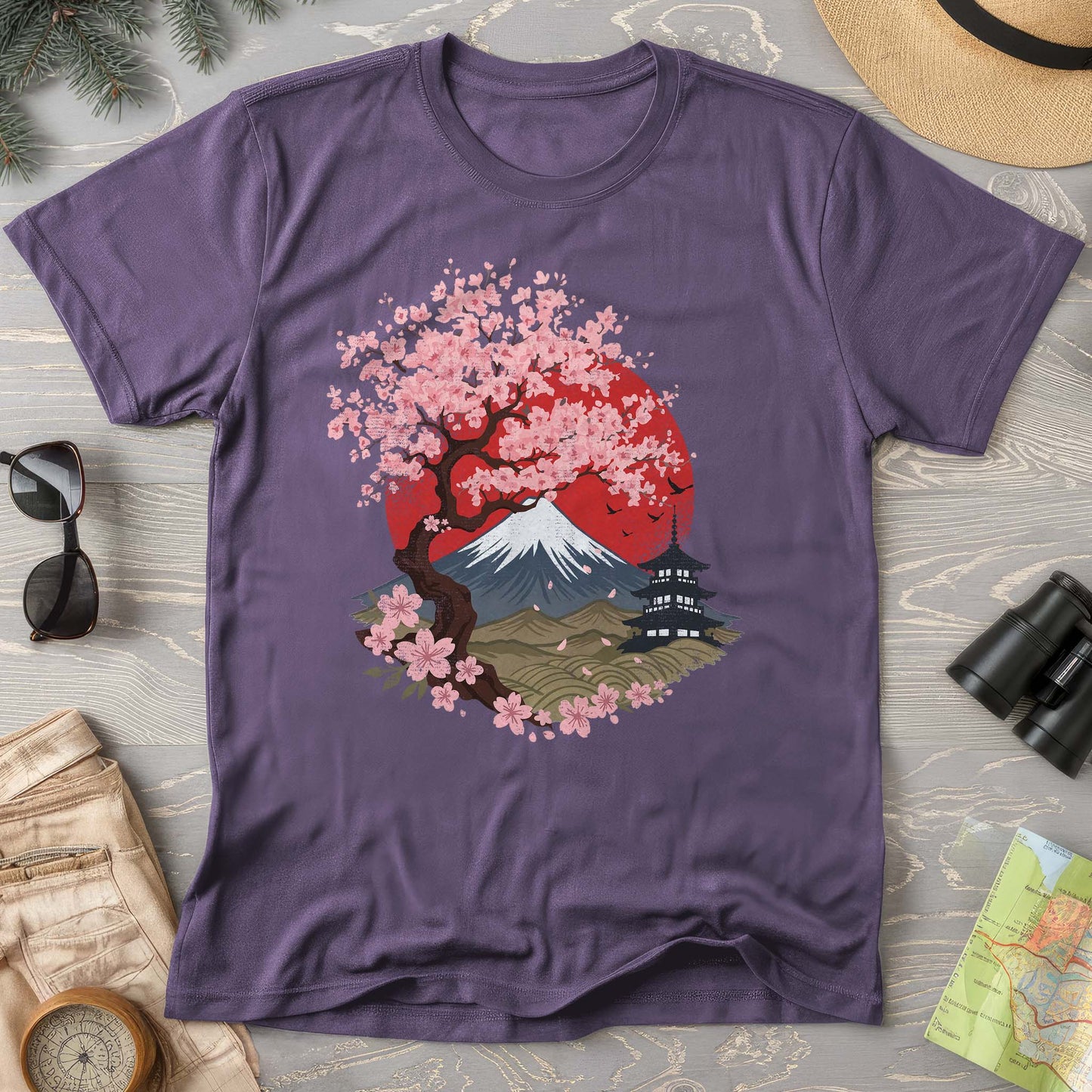 Mount Fuji Cherry Blossoms T-Shirt