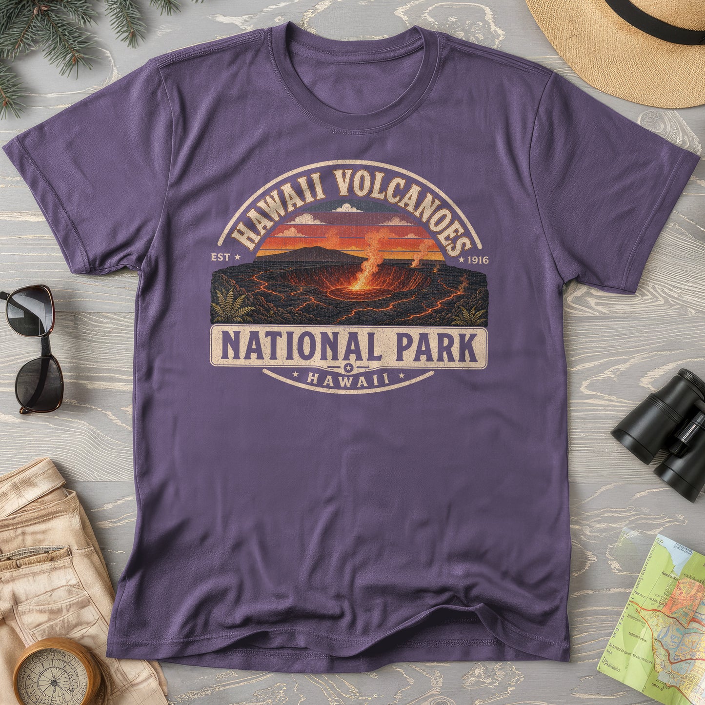 Hawaii Volcanoes Medallion T-Shirt