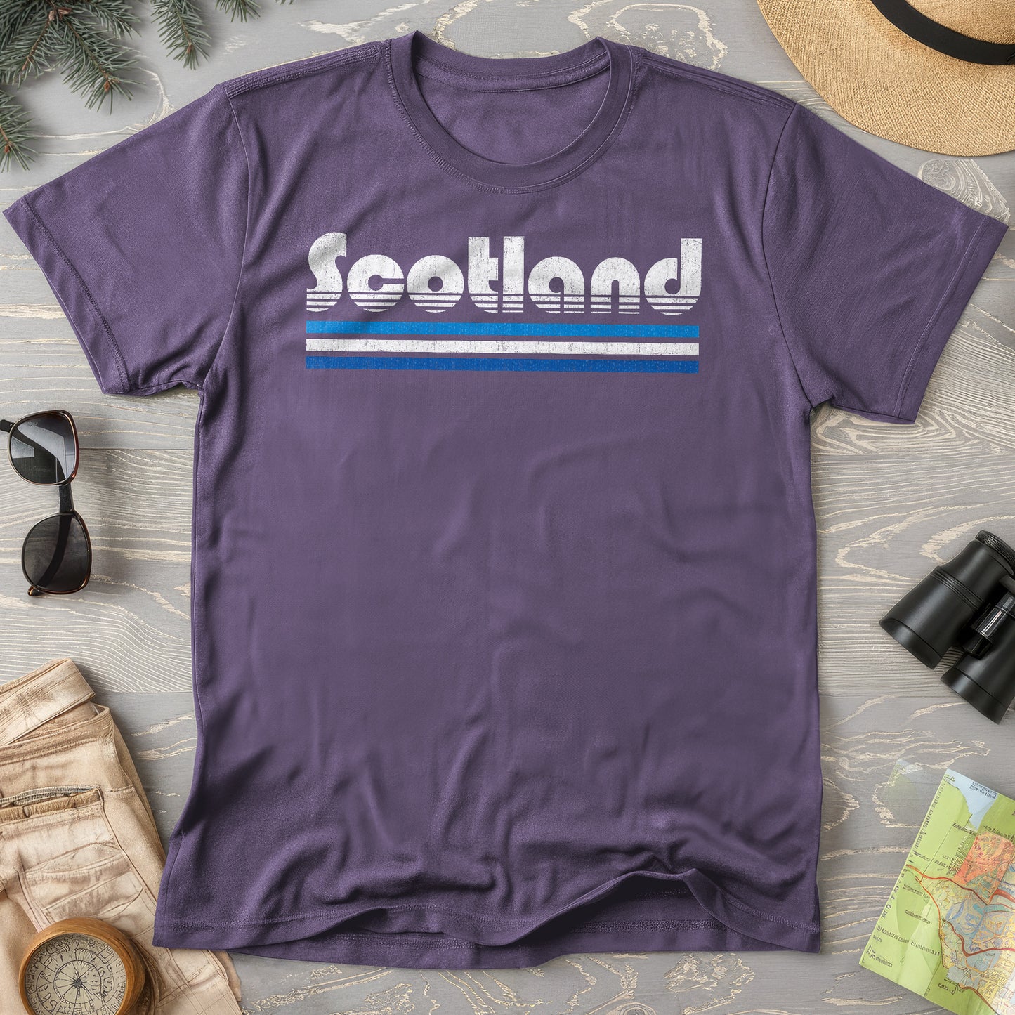 Scotland Retro Stripe T-Shirt