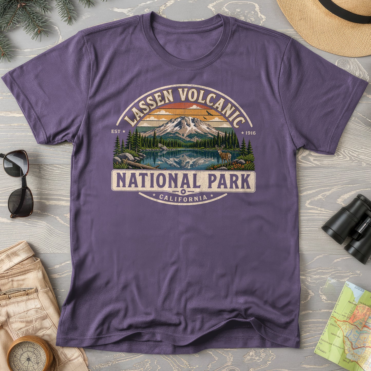 Lassen Volcanic Medallion T-Shirt