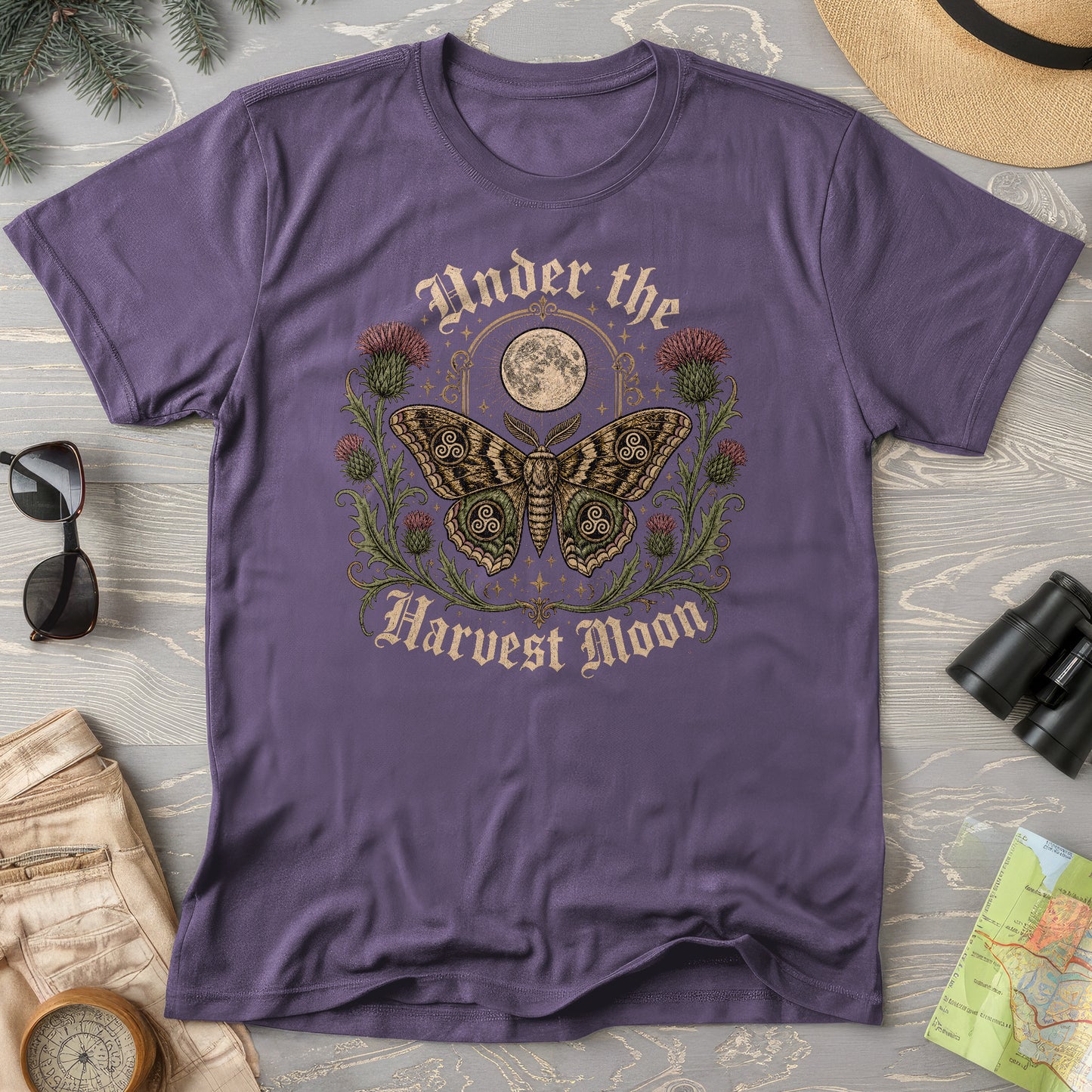 Gothic Harvest Moon Moth T-Shirt