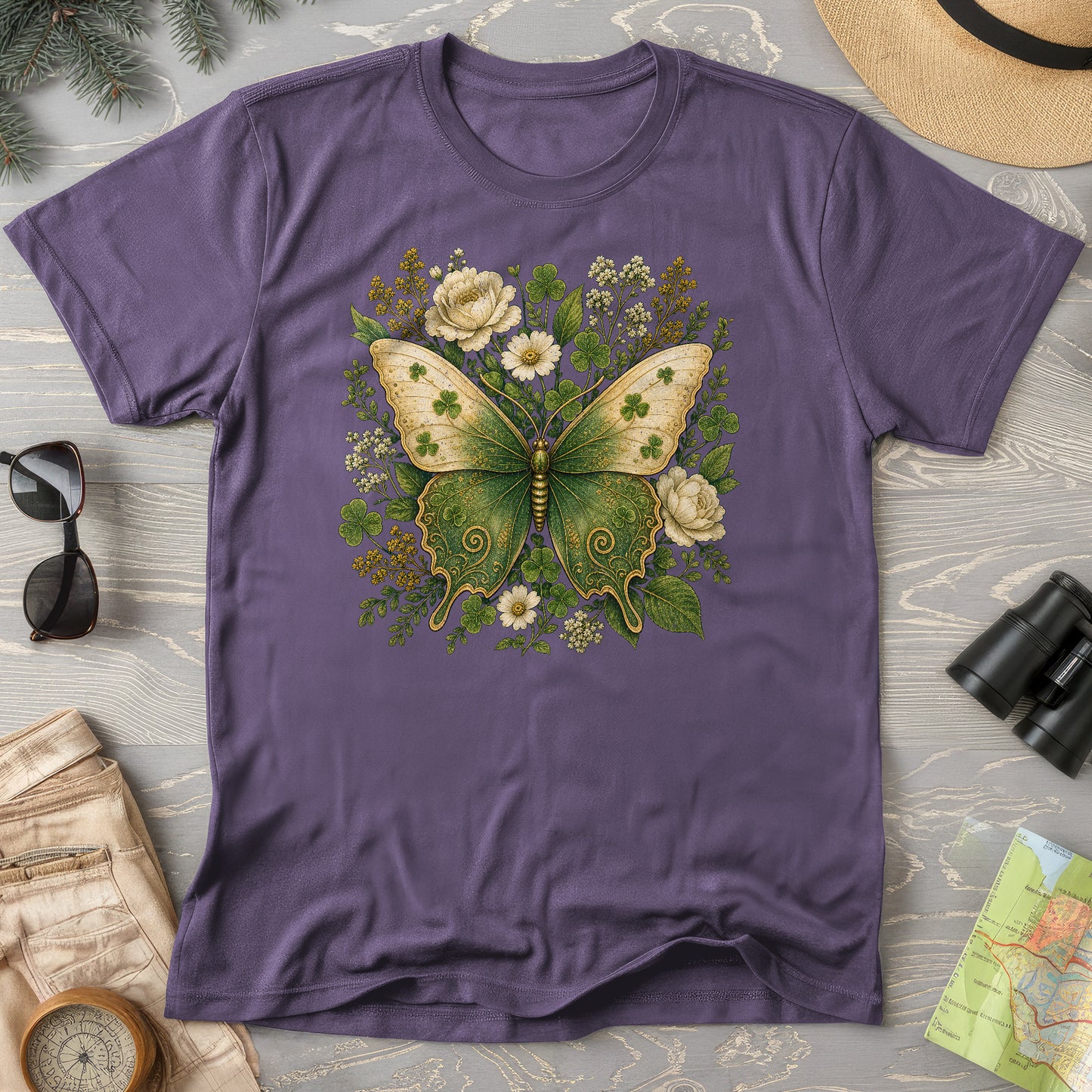 Irish Butterfly Floral T-Shirt