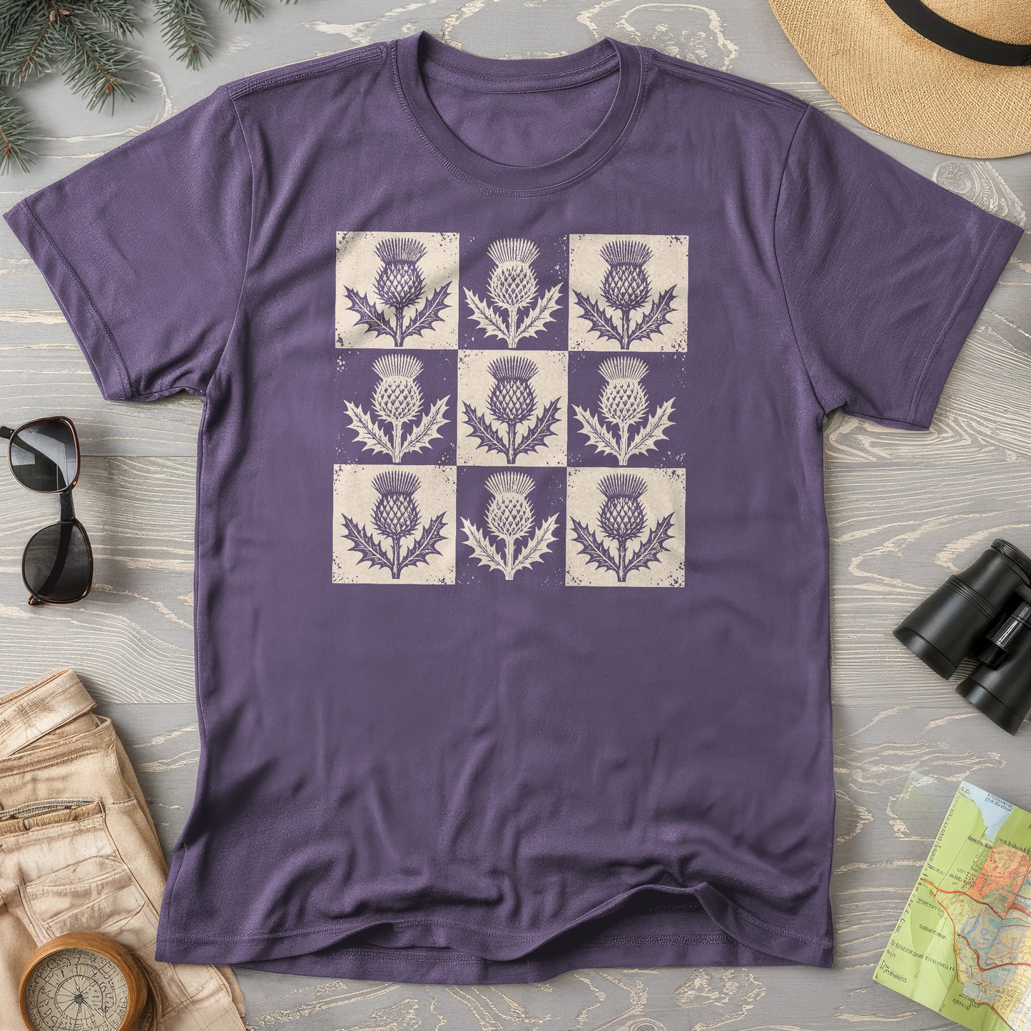 Thistle Box Pattern T-Shirt