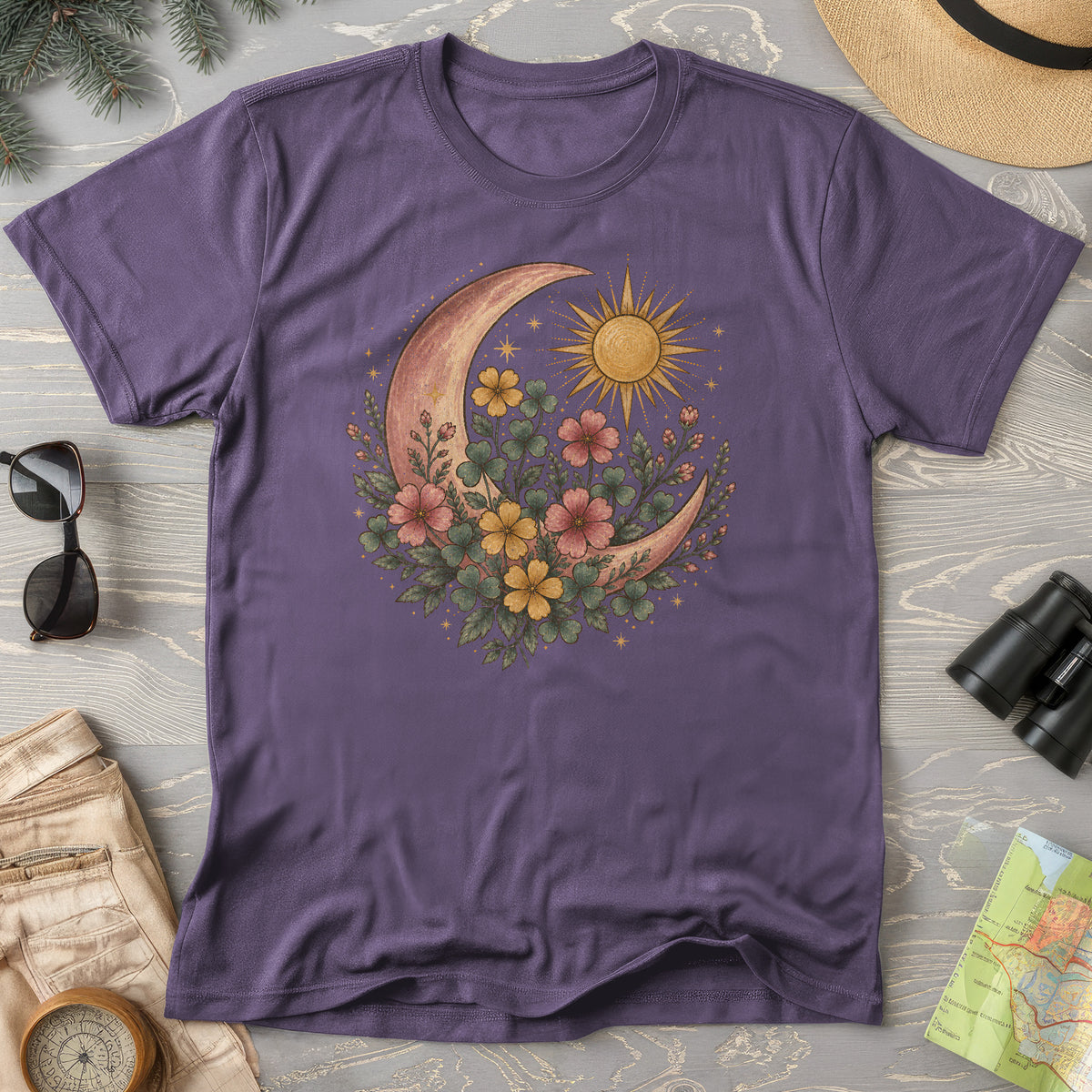 Shamrock Crescent Moon T-Shirt
