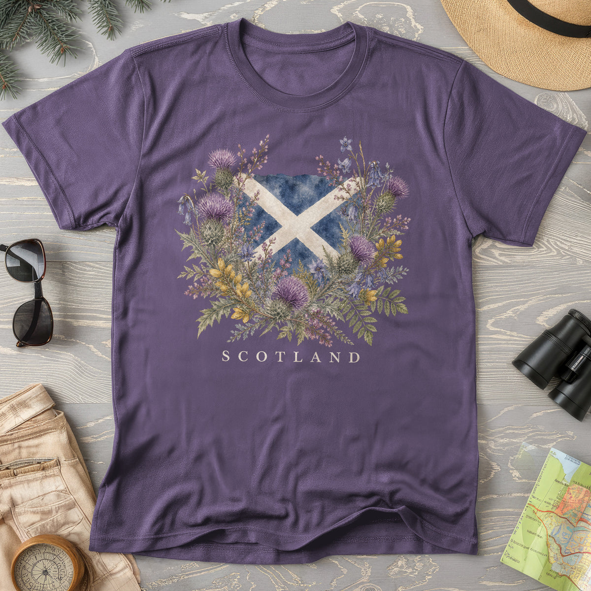 Botanical Scotland Flag T-Shirt