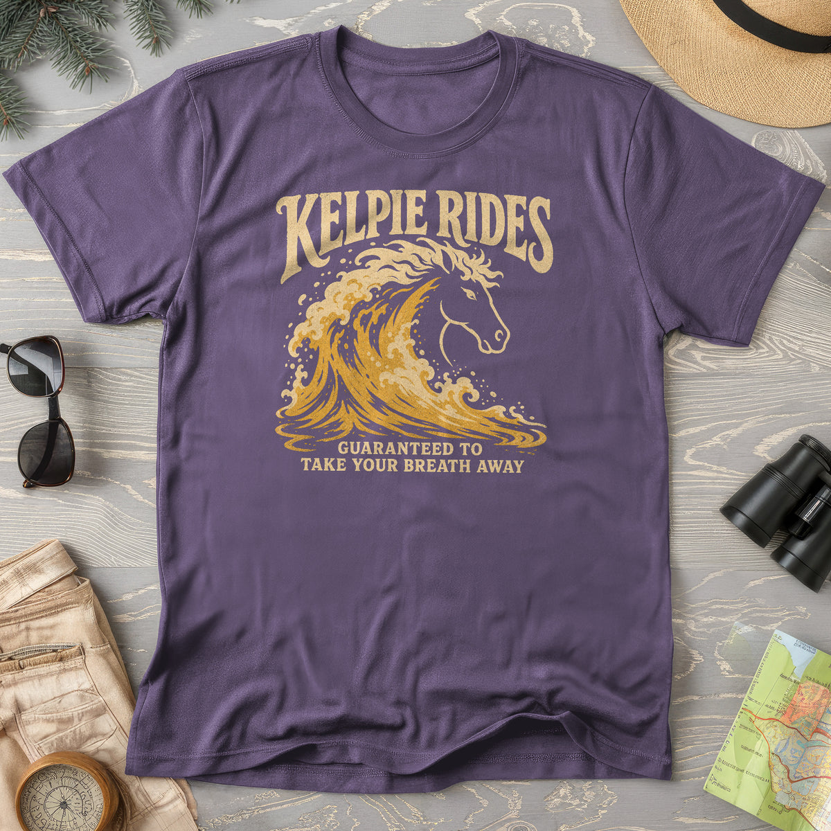 Kelpie Rides Retro T-Shirt