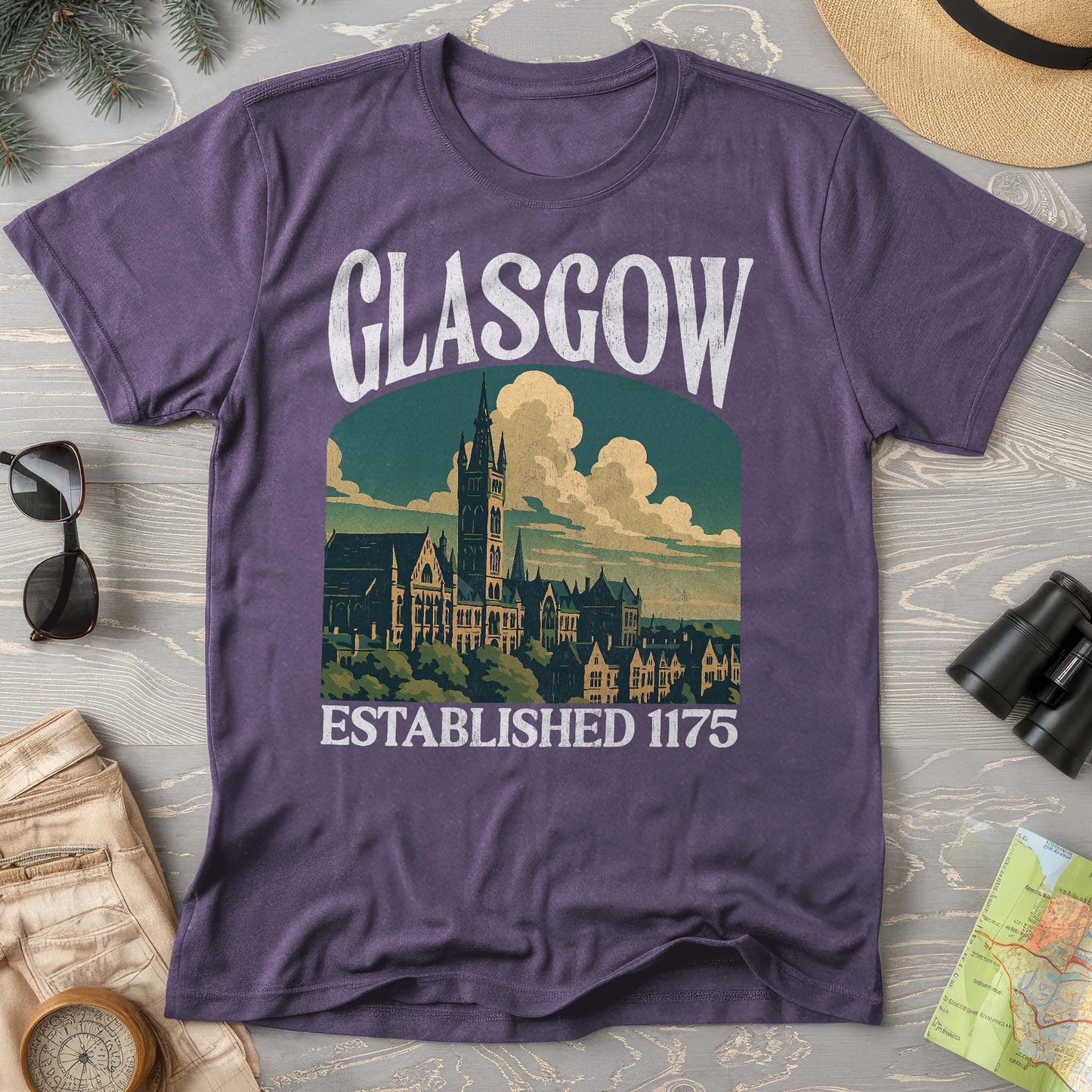 Glasgow Scotland "Big and Bold" Comfort Colors T-Shirt