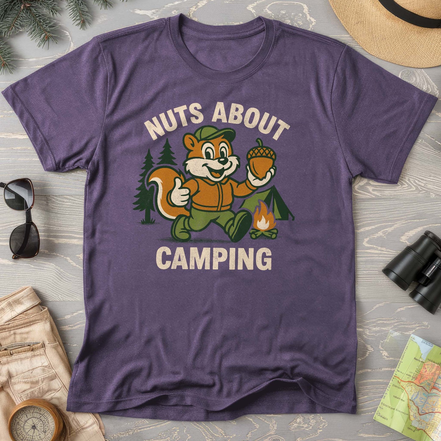Nuts About Camping Comfort Colors T-Shirt