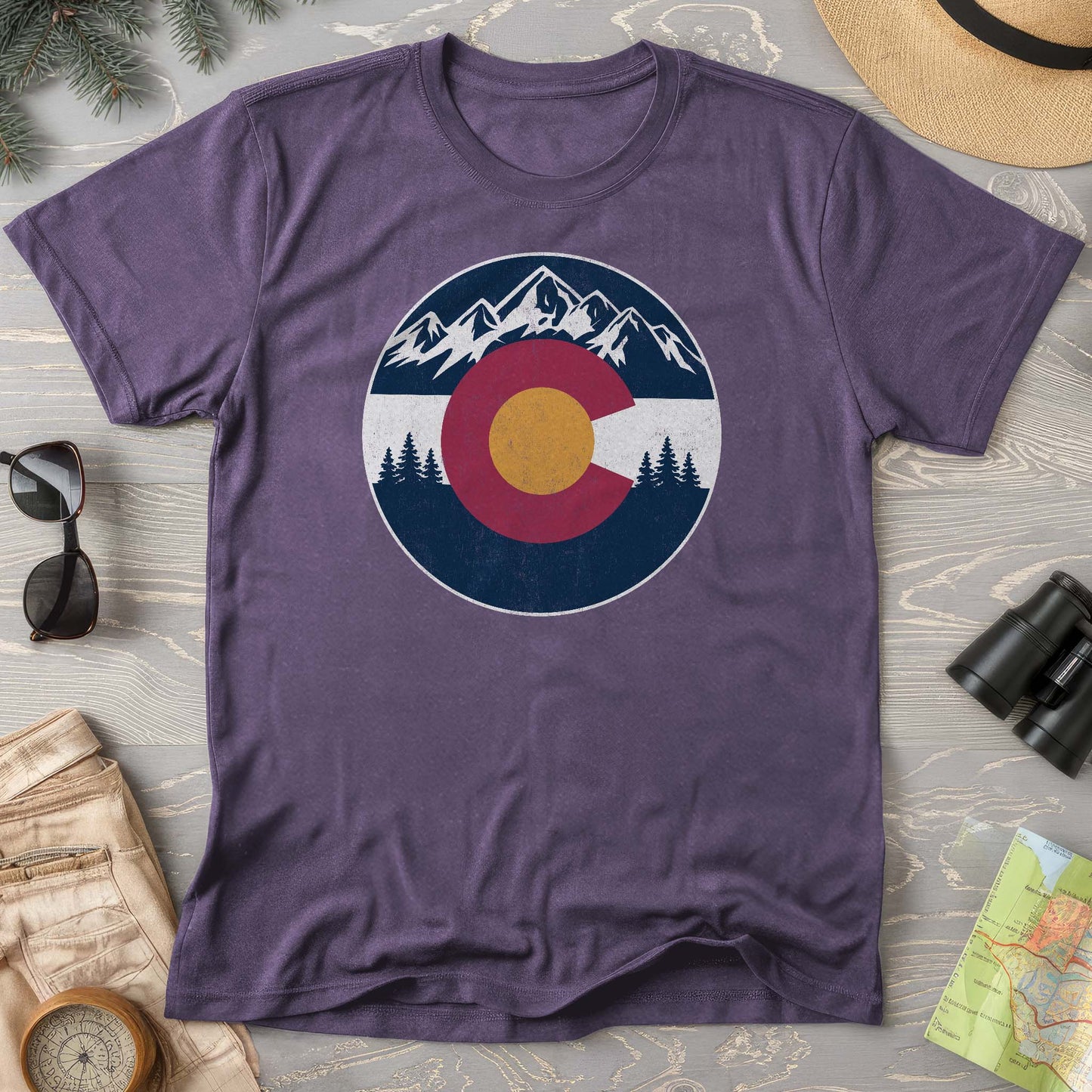 Colorado Badge Textured Comfort Colors T-Shirt