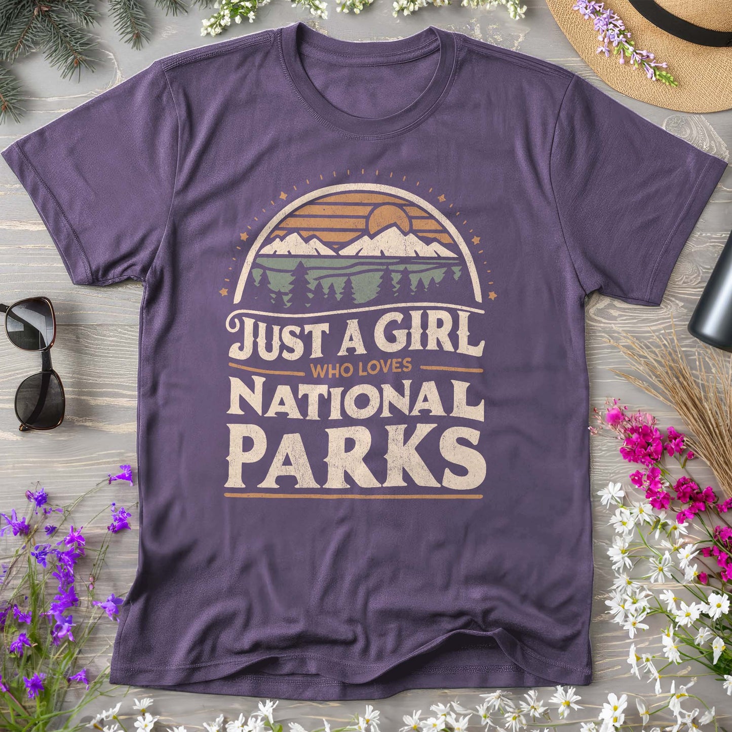 Bargain Bin Overstock! Just a Girl Who Loves National Parks T-Shirt