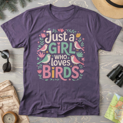 Just a Girls Who Loves Birds Comfort Colors T-Shirt
