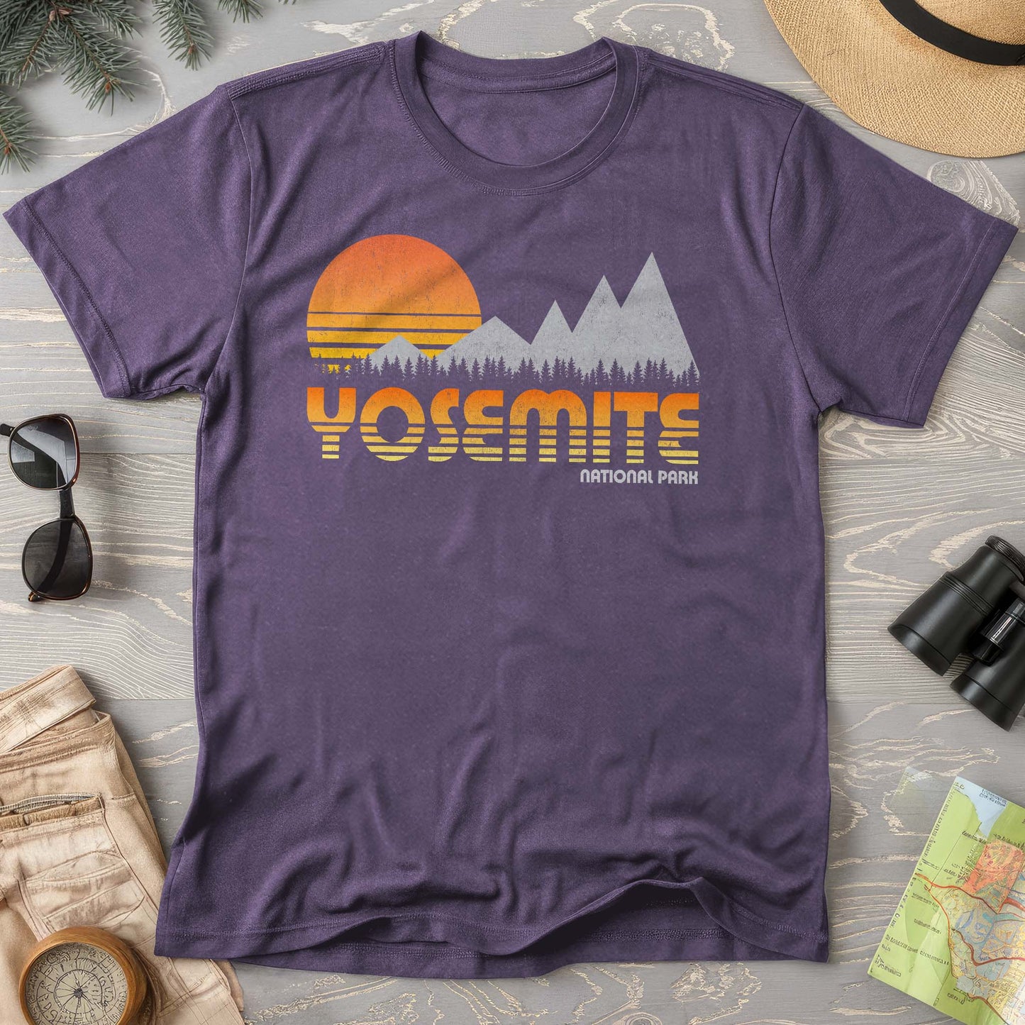 Yosemite National Park "80's Retro" Comfort Colors T-Shirt