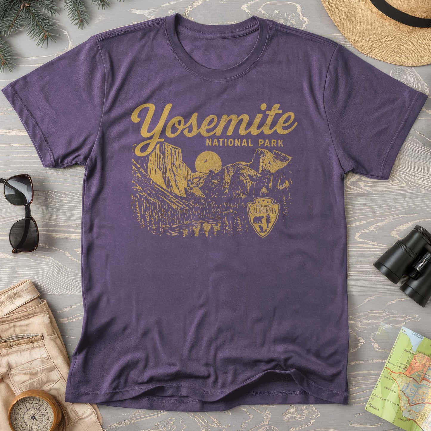 Yosemite National Park "Vintage Sketch" Comfort Colors T-Shirt