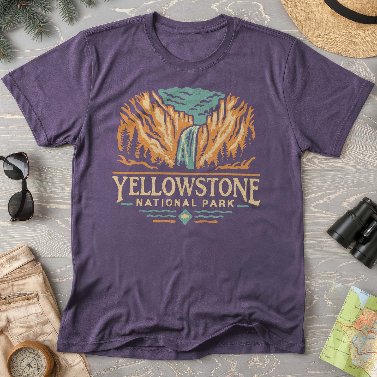 Yellowstone National Park "Yellowstone Falls" Comfort Colors T-Shirt