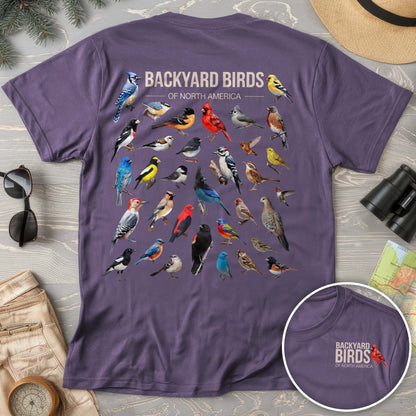 Backyard Birds Front/Back Print Comfort Colors T-Shirt