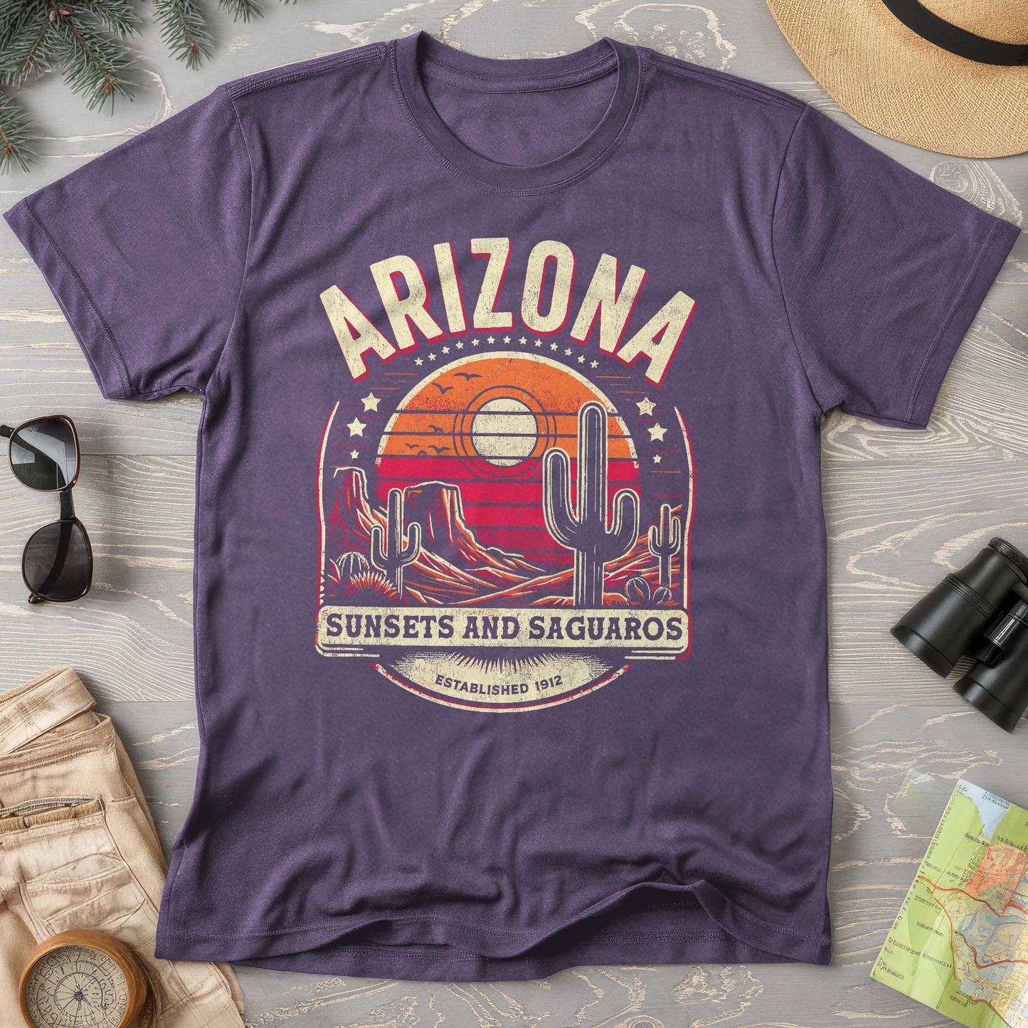 Arizona "Sunsets and Saguaros" Comfort Colors T-Shirt
