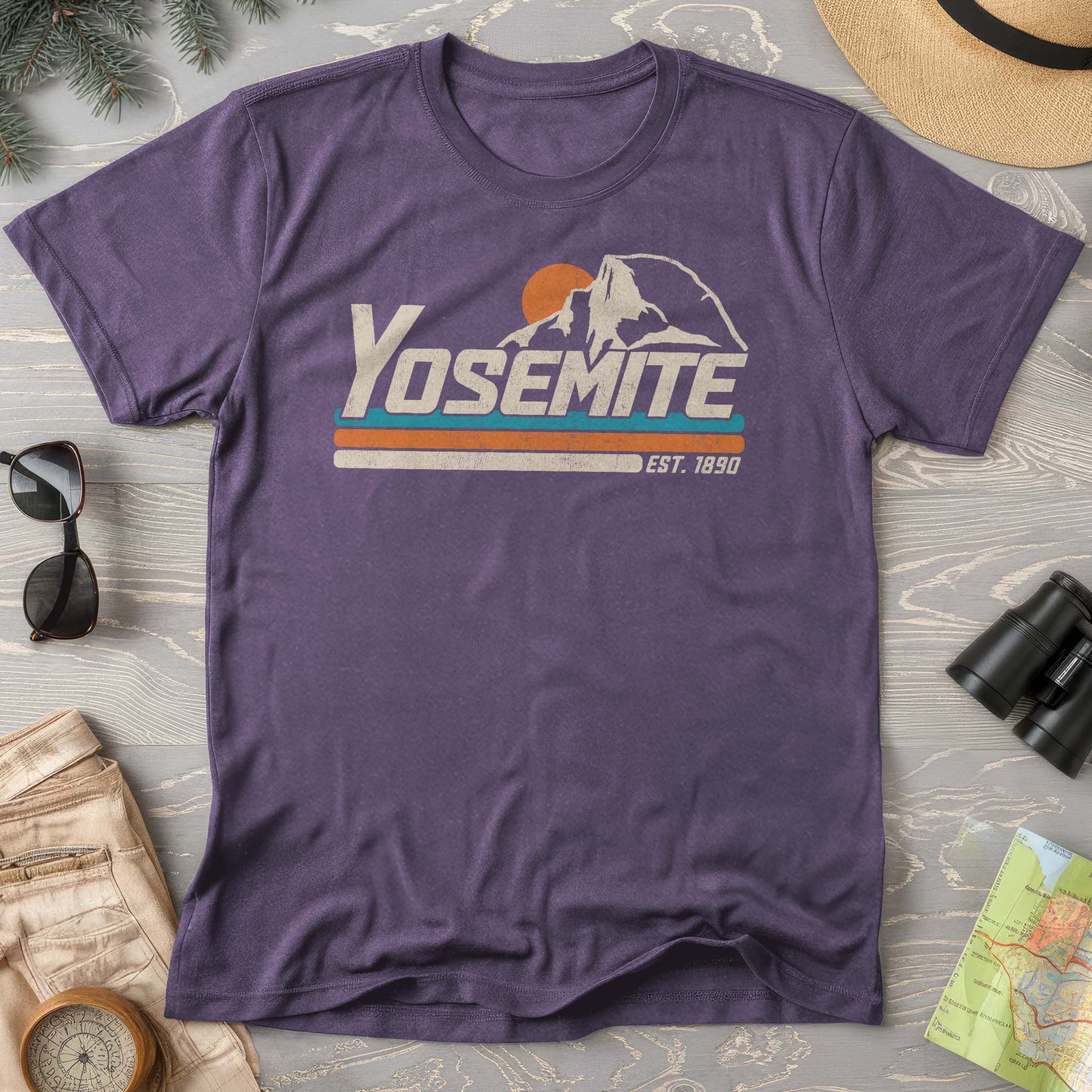 Yosemite Retro Stripe Comfort Colors T-Shirt