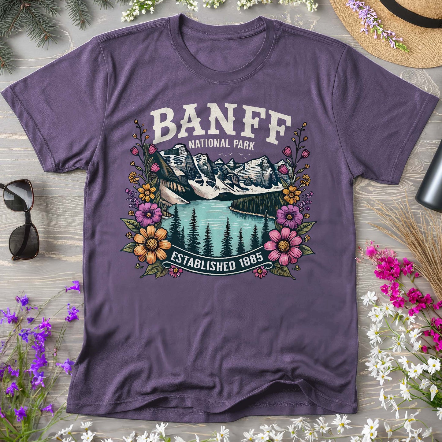 Banff National Park "Wildflower" Comfort Colors T-Shirt