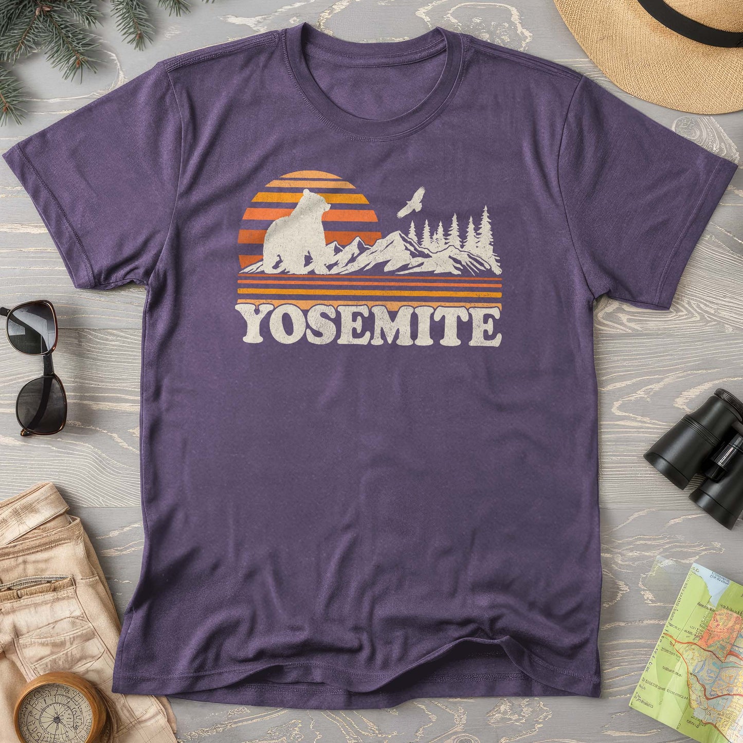 Yosemite Retro Sunset Comfort Colors T-Shirt