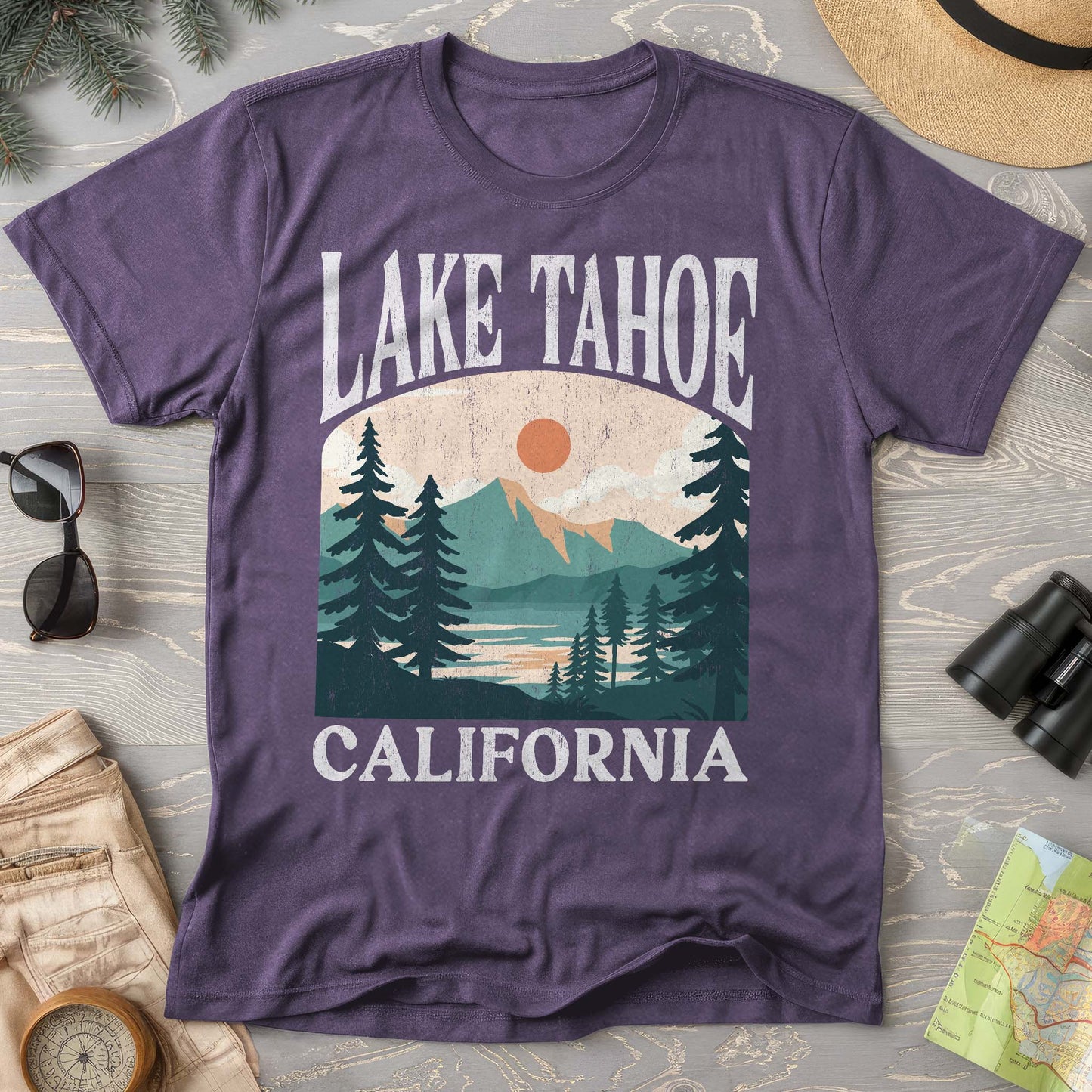 Lake Tahoe California "Big and Bold" Comfort Colors Shirt