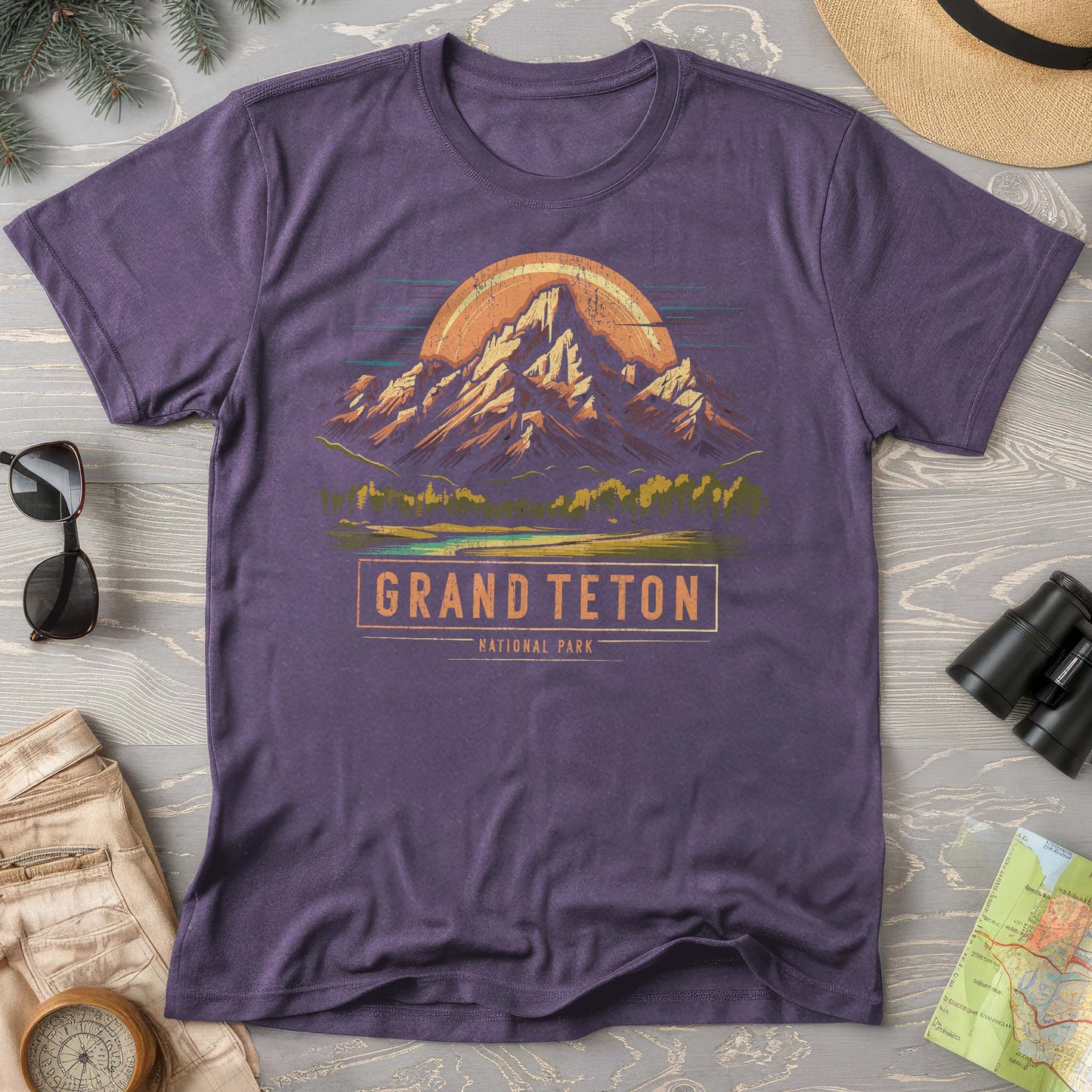 Grand Teton National Park Vintage Tetons Comfort Colors T-Shirt