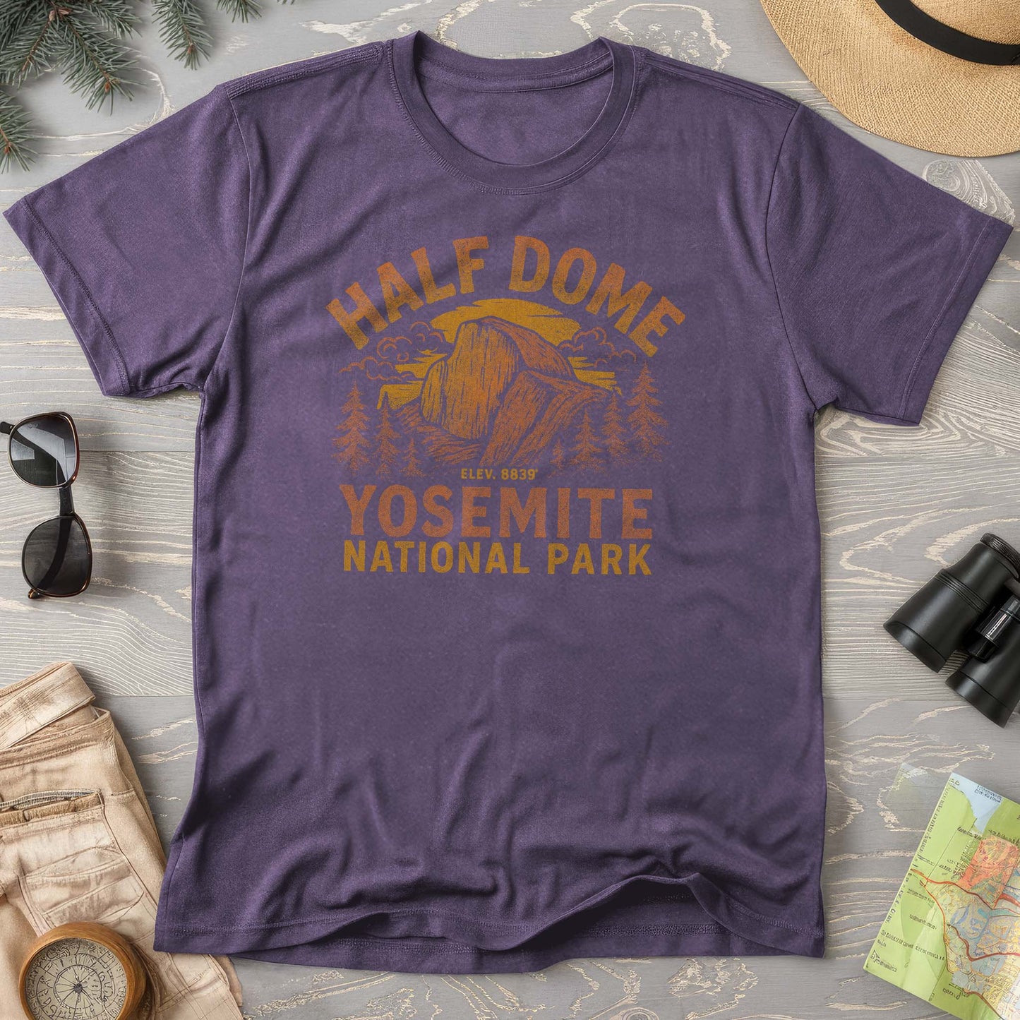 Yosemite Half Dome "Halftone" Print Comfort Colors T-Shirt
