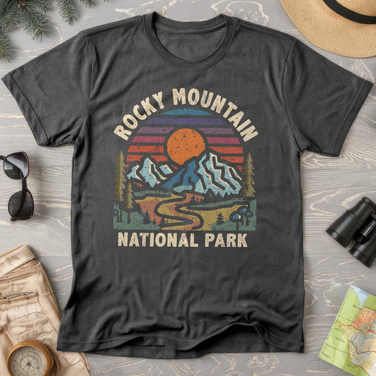 Rocky Mountain National Park "Retro Sunset" Comfort Colors T-Shirt