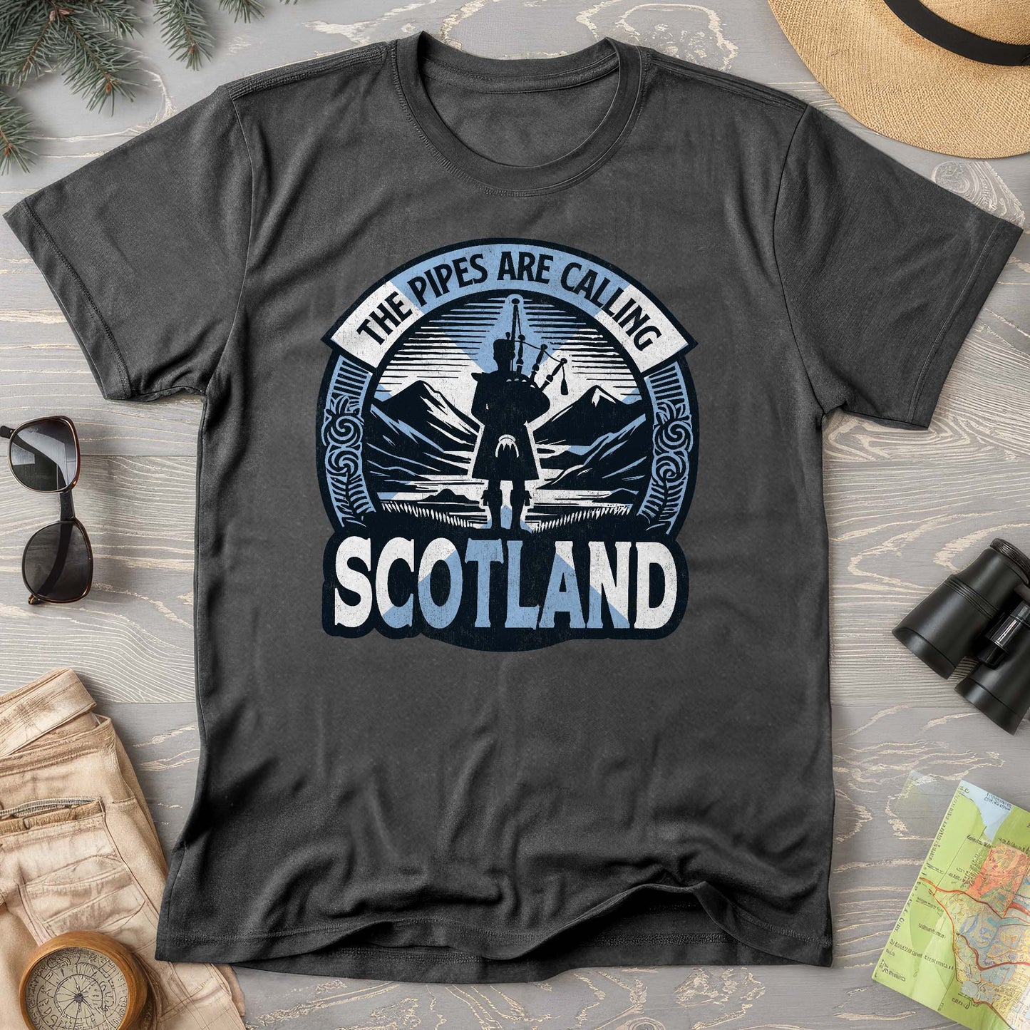 Scotland "The Pipes Are Calling" Comfort Colors T-Shirt