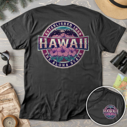 Hawaii Badge Front/Back Print Comfort Colors T-shirt