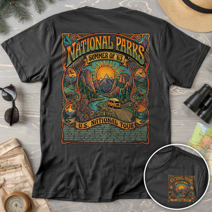 National Parks Summer Tour Front/Back Print T-Shirt