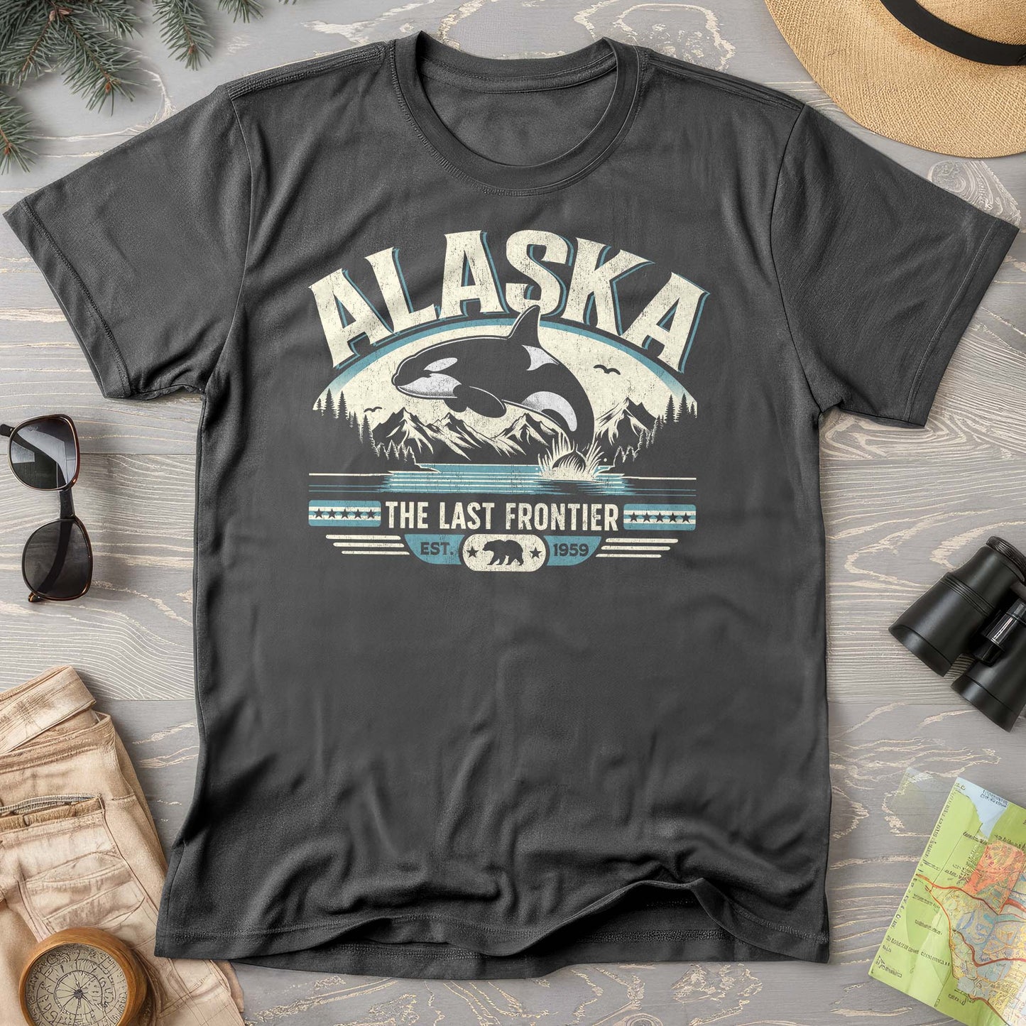 Alaska The Last Frontier "Orca" Comfort Colors T-Shirt