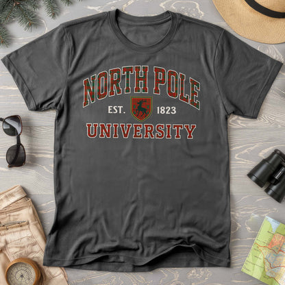 North Pole University Holiday Plaid Comfort Colors T-Shirt