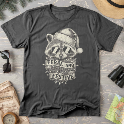 Feral and Festive Racoon Comfort Colors T-shirt