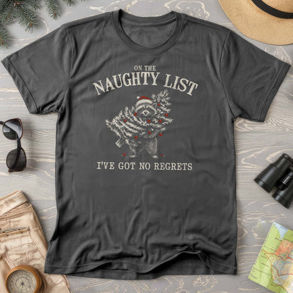 Naughty List Racoon Xmas Comfort Colors T-shirt