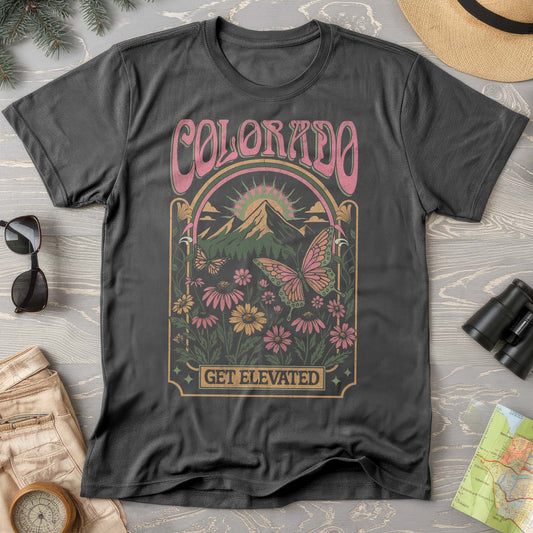 Colorado Get Elevated Butterfly Comfort Colors T-shirt